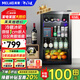 美菱（MeiLing）迷你小冰吧 酒水飲料透明展示冰吧家用辦公室茶葉柜雪茄展示柜酒店賓館飲料展示柜 SC-108L【LED藍光燈】靜音推薦