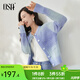 歐莎（OSA）【山谷微風(fēng)】藍色漸變短款針織開(kāi)衫毛衣外套外搭開(kāi)衫女高級感上衣 藍色 S