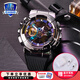 卡西歐（CASIO）G-SHOCK小鋼炮金屬表殼防震防水自動(dòng)LED運(yùn)動(dòng)男士女士手表一對(duì)表 GM-110B-1APR