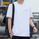 吉普（JEEP）美國正品Jeep高端莫代爾短袖t恤男士夏季圓領運動體恤衫休閑上衣 白色 【官方正品】 XL 推薦140-160斤