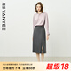 顏域高級(jí)感襯衫半身裙氣質(zhì)兩件套女2025新款早秋女士穿搭時(shí)尚套裝 灰色 M