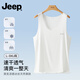 Jeep男士冰絲無(wú)痕背心男夏季超薄透氣男生運動(dòng)吸汗涼感透氣速干打底衫
