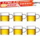 唐豐（TANGFENG） 加厚耐熱玻璃杯品茗杯功夫茶具帶把水杯小茶杯子TF4250 玻璃白把品茗6杯組
