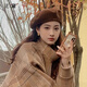 正黛帽子女2025新款秋冬季英倫復古羊毛呢貝雷帽百搭顯臉小八角畫(huà)家帽 咖啡色-羊毛款