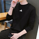 阿迪達斯（adidas）男裝衛(wèi)衣 25秋季新款運動服跑步透氣套頭衫休閑時尚圓領(lǐng)棉質(zhì)上衣 經(jīng)典黑/棉質(zhì)透氣/主推款 L 【175-180cm/150-160斤】