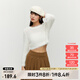 ONLY秋冬甜美風(fēng)鏤空亮絲寬松圓領(lǐng)毛衣女|123313026 A43 奶油白色NEW CREAM XS 155/76A