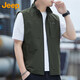 吉普（JEEP）美國正品高端馬甲春秋男裝立領(lǐng)戶(hù)外釣魚(yú)工裝休閑背心馬褂外套春秋 軍綠色-常規 【專(zhuān)柜正品】 XL