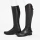 BASLONG馬術(shù)騎士長(cháng)靴彈力牛皮馬靴障礙靴八尺龍馬具用品男女騎馬裝 黑色-寬版【后拉鏈好穿脫】 37
