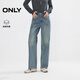 ONLY2025秋季新款松弛慵懶高腰九分褲男友褲牛仔褲女|125349022 J34390洗水牛仔藍 M M標準褲長(cháng)