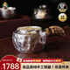 壺爾摩斯茶壺足銀999純手工日式簡(jiǎn)約圓壺手抓壺家用功夫茶具非遺手工銀壺 《侘寂風(fēng)》公道杯 約105克 260ml