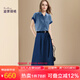 迪菲麗格夏日絕美小套裝女2025年夏季新款高級感襯衫闊腿褲兩件套 圖片色 XL