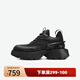 OGR【檀健次同款】德比鞋2023年夏季新款機甲潮流增高厚底男同款鞋 黑色 41