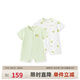 英氏（YEEHOO）嬰兒哈衣新生兒衣服寶寶連體衣包屁衣夏季爬服純棉短袖薄款夏