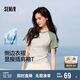 森馬（Semir）[商場同款]短袖T恤女撞色插肩袖修身2025夏涼感上衣101325100052