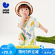 迷你巴拉恐龍連體衣外出爬服純棉男女童寶寶不易變形萌趣夏季