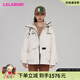 LALABOBO工裝風(fēng)連帽羽絨服女裝寬松百搭面包服加厚休閑外套潮LBCC-WSYR15 米色 S 160