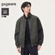 gxg.jeans男裝 多色簡(jiǎn)約美式復古寬松立領(lǐng)夾克外套男 25秋新品 黑灰 預售10月20日發(fā) L (175)