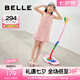 百麗（Belle）蝴蝶結(jié)公主涼鞋童鞋女商場(chǎng)同款精致水鉆涼鞋24531B64 粉色 30碼