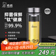 希諾（HEENOOR） 雙層玻璃杯男士辦公高檔送禮禮盒泡茶濾網(wǎng)耐高溫大容量商務(wù)水杯 【升級純鈦部件】抗菌版360ml