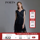 PORTS寶姿春夏新品女裝V-領(lǐng)無(wú)袖中長(cháng)連衣裙SM8D059MLN001 黑色 S (4)