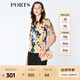 PORTS寶姿 新品 女裝荷葉邊印花上衣LN8B039HPT023 粉色印花 XS (2)