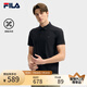 FILA 斐樂官方男裝針織短袖POLO衫2025夏季新款休閑涼感基礎(chǔ)上衣 傳奇藍(lán)-NV L 175/96A/L