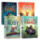 獨一無(wú)二的伊凡英文原版小說(shuō)紐伯瑞獎4冊The One and Only Ivan Ruby Family Bob 紐伯瑞金獎作者兒童青少年課外文學(xué)英語(yǔ)閱讀書(shū) 紐伯瑞獎小說(shuō)4冊套裝