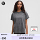 lululemon丨All Yours 女士棉混紡 T 恤 *Wash LW3IRES 瀝青灰星際灰黑水洗云紋 XS