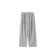 F426國潮牌早秋季情侶休閑寬松街頭寬松坑條磨毛長(cháng)褲 淺灰色 M