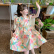 迪士尼夏連衣裙2025新款裙子女孩印花女童碎花裙PBZPL3057 夢(mèng)幻粉 140