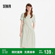 森馬[商場(chǎng)同款]連衣裙女設計感不規則2025夏木耳邊中長(cháng)裙101325114041