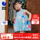 迷你巴拉女童純棉連衣裙寶寶嬰兒衣服透氣花苞公主裙子夏 藍(lán)紅色調(diào)