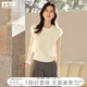對白溫柔肌理感針織背心女2025夏新款高級感白色內(nèi)搭短款無袖上衣 米杏色 M