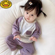 G.DUCKKIDS嬰兒衣服洋氣女寶寶套裝春秋季兒童運動休閑服長袖衛(wèi)衣衛(wèi)褲小童裝 紫色 80 建議身高76-85cm 9-12個月