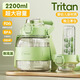 恩爾美（nRMEi）大肚杯水杯大容量噸杯噸桶tritan女生高顏值新款兒童夏季吸管杯子