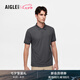 AIGLE【春夏新品】艾高polo衫T恤速干吸濕UV-C防曬上衣涼感短袖男 碳纖灰 BJ176 L (180/96A)