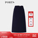PORTS寶姿女裝春夏通勤簡約氣質(zhì)直筒半身裙LT8S012NWB011 丈青 4