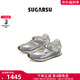 SugarSu贈禮25年秋季新款復(fù)古時尚德訓(xùn)休閑厚底增高貝殼瑪麗珍女 雪銀灰色 37