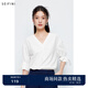 詩(shī)凡黎（'SEIFINI）【商場(chǎng)同款】詩(shī)凡黎v領(lǐng)白色襯衫2024夏新款法式襯衣女3F4721321A 本白色 M 160/84A