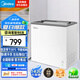 美的（Midea）展示柜小冰柜143升冰箱超薄商用雪糕柜家用冷凍冷藏轉(zhuǎn)換柜臥式推拉玻璃保鮮柜MS-155LGE