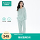 全棉時代（PurCotton）全棉時代23春女士水洗紗布家居套裝長袖長褲睡衣套裝女 嫩芽綠 L 165