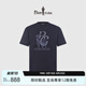 比音勒芬（Biemlfdlkk）【活力棉】春夏款男士時(shí)尚休閑BG鹿圖案挺括透氣輕薄圓領(lǐng)短袖T恤 07黑色 L （105）