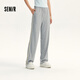 森馬（Semir）休閑褲女顯腿長(cháng)基礎女士秋季撞色闊腿褲運動(dòng)風(fēng)ins潮101524127011B