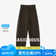 Basic House/百家好天絲抽繩香蕉褲女新款韓版純色衛(wèi)褲闊腿休閑褲 咖色 XL （120-135斤）