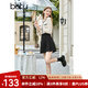 百圖betu女裝秋新款襯衫韓劇財閥小香蕾絲開衫圓領(lǐng)長袖女2308T42 淺杏色 L