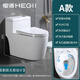 恒潔HEGII馬桶 虹吸式節(jié)水家用大沖力管道無(wú)唇抽水防堵濺坐便器小戶型 A款-10.0大管道五孔超漩沖水 400mm