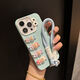立體拉布布iPhone16promax蘋(píng)果15手機殼14promax手繩13軟殼12女11 膚感藍色-立體4只拉布布+手繩 蘋(píng)果 16