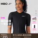 MBO夏季女子騎行服C110蜂窩透氣貼合修身公路自行車騎行短袖 黑色 L