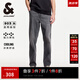 杰克·瓊斯（JACK&JONES）25年男裝夏季903直筒牛仔褲男黑灰色彈力涼感寬松潮流褲子品牌 A16灰牛仔 寬松直筒，卡碼拍小 31 175 W31/L30