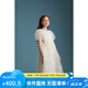 ELLE KIDS法式重工花朵珠片泡泡袖夏季新款女童生日party公主連衣裙